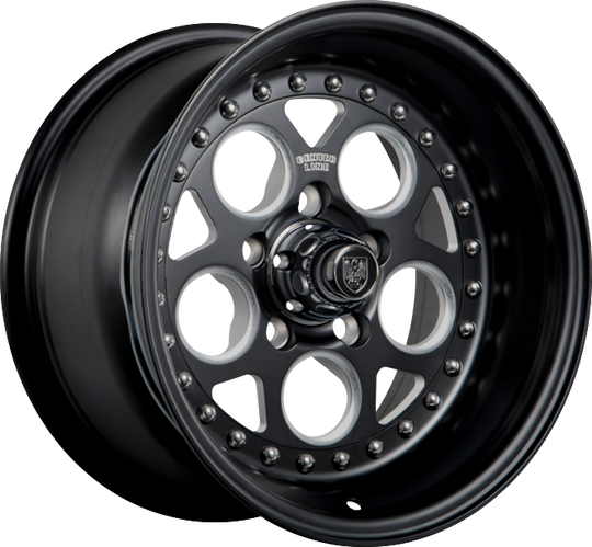 001BM-57061-06 - Center Line Rev 2.0 15X7 5X120.65 ET -6MM Satin Black With Milled Windows - Center Line Wheels Canada