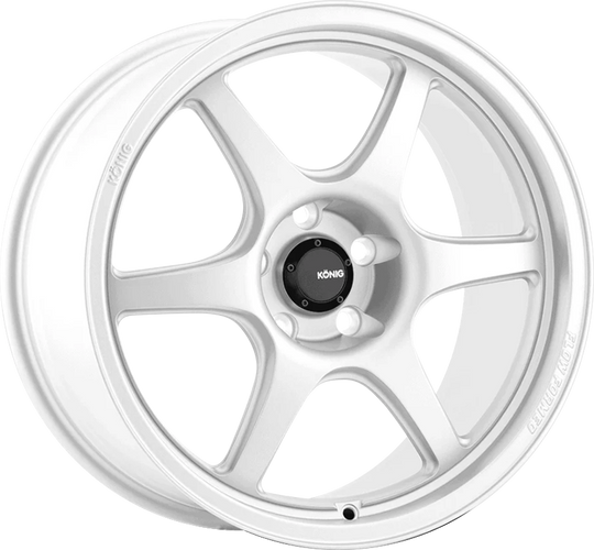 HF8510025W - Konig Hexaform 15X8 4X100 ET 25MM Gloss White - Konig Wheels Canada