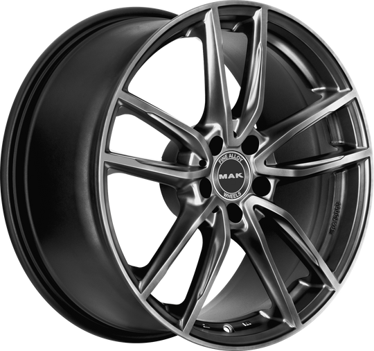 F8090EVTM38WS2X - MAK Evo 19X8 5X112 ET 38MM Matte Titanium - MAK Wheels Canada