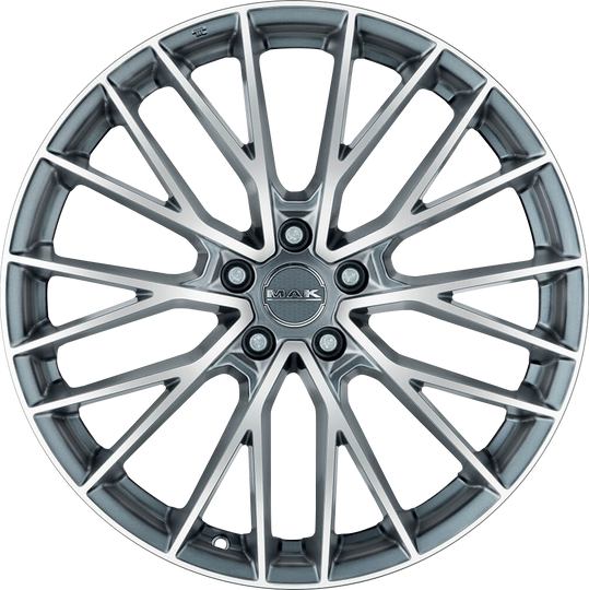 F1522LDHM40WS2X - MAK Speciale-D 22X11.5 5X112 ET 40MM Graphite Mirror Face - MAK Wheels Canada