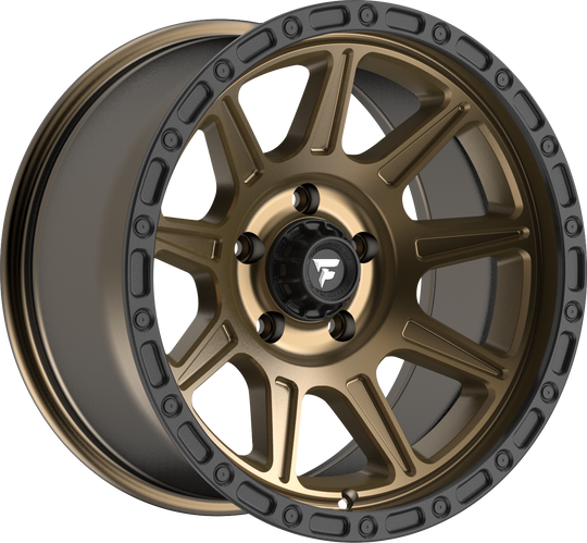 FT104-20906135P18ZB - Fittipaldi Offroad FT104ZB 20X9 6X135 ET 18MM Satin Bronze With Satin Black Lip - Fittipaldi Offroad Wheels Canada
