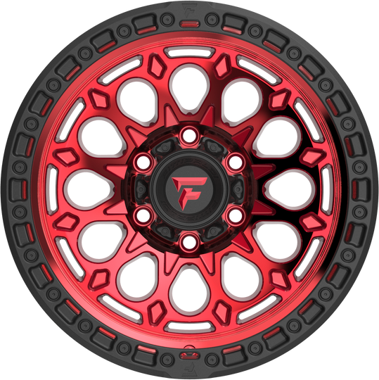 FT101-20908165P18RTB - Fittipaldi Offroad FT101RTB 20X9 8X165.1 ET 18MM Gloss Red With Black Ring - Fittipaldi Offroad Wheels Canada