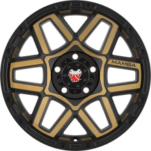 Load image into Gallery viewer, M232983N128 - Mamba M23 20X9 6X139.7 ET -12MM Matte Black With Bronze Face - Mamba Wheels Canada