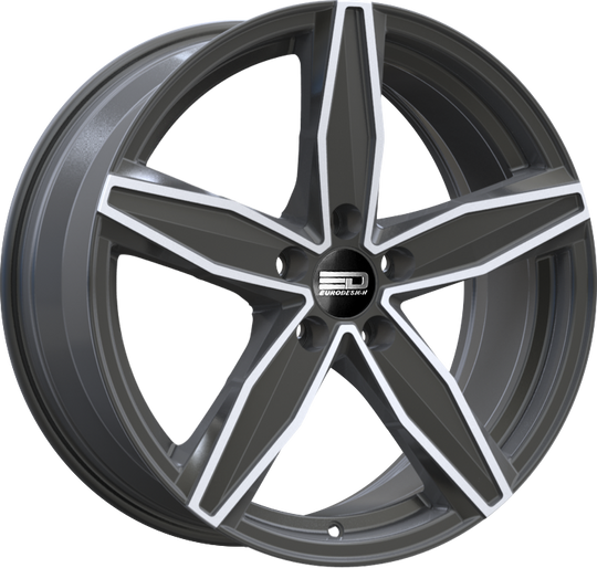 BER1880D4267GMP - Euro Design Berlin 18X8 5X108 ET 42MM Gunmetal Polished - Euro Design Wheels Canada