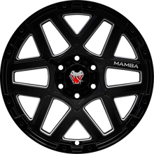 Charger l'image dans la galerie, M232983125 - Mamba M23 20X9 6X139.7 ET 12MM Gloss Black Machined - Mamba Wheels Canada