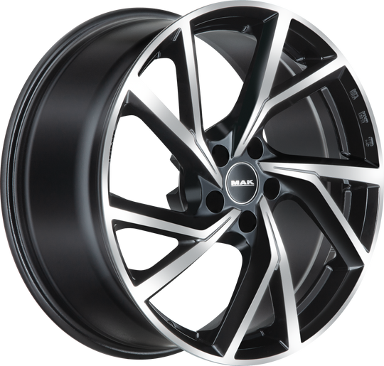 F7570KABM46VK2 - MAK Kassel 17X7.5 5X112 ET 46MM Black Mirror - MAK Wheels Canada