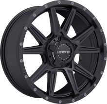 Charger l'image dans la galerie, K7018952739P18SB - Krank Offroad Cylinder 18X9 5X127 ET 18MM Satin Black - Krank Offroad Wheels Canada