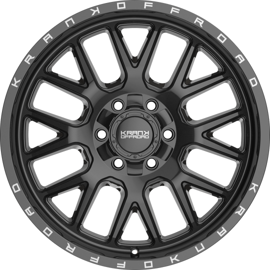 K1020963539P10GB - Krank Offroad Fuse 20X9 6X139.7 / 6X135 10mm Gloss Black - Krank Offroad Wheels Canada
