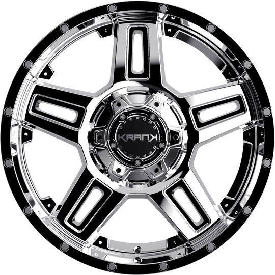 K121898165P18CH - Krank Offroad Hammer 18X9 8X165.1 ET 18MM Chrome - Krank Offroad Wheels Canada