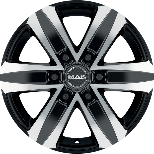 F75706SBM55VJ5 - MAK Stone6 W 17X7.5 6X139.7 ET 55MM Black Mirror - MAK Wheels Canada