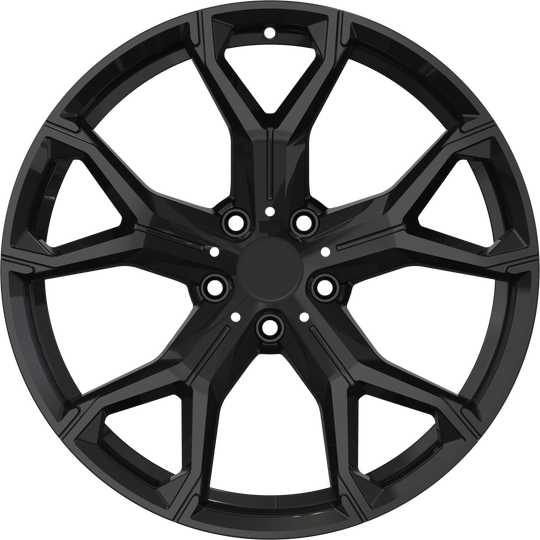 RW150013 - YKW Replicas BR1 20X9 5X112 ET 35MM Gloss Black - YKW Replicas Wheels Canada