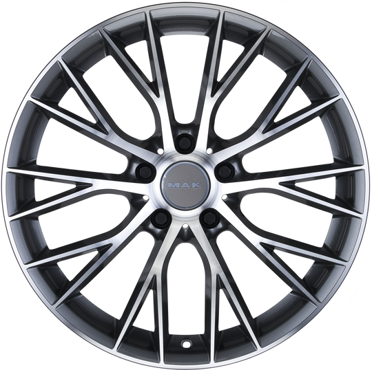 F8080MUQM30I2B - MAK Munchen 18X8 5X120 ET 30MM Gunmetal With Mirror Face - MAK Wheels Canada
