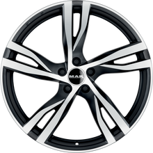 Charger l'image dans la galerie, F8080KSIB39WS2X - MAK Stockholm 18X8 5X112 ET 39MM Ice Black - MAK Wheels Canada