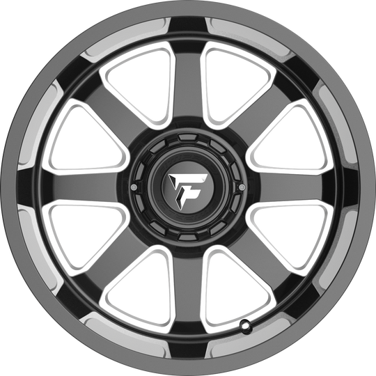 FA16-20908180P12BM - Fittipaldi Offroad FA16BM 20X9 8X180 ET 12MM Gloss Black Milled - Fittipaldi Offroad Wheels Canada