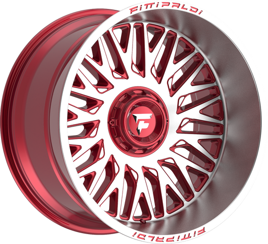 FA07-221253950N44MR - Fittipaldi Offroad FA07MR 22X12 5X139.7 / 5X150 -44mm Gloss Red With Machined Face And Lip - Fittipaldi Offroad Wheels Canada