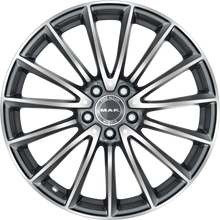 Charger l'image dans la galerie, F7570KMQM40WS2X - MAK Komet 17X7.5 5X112 ET 40MM Gunmetal With Mirror Face - MAK Wheels Canada