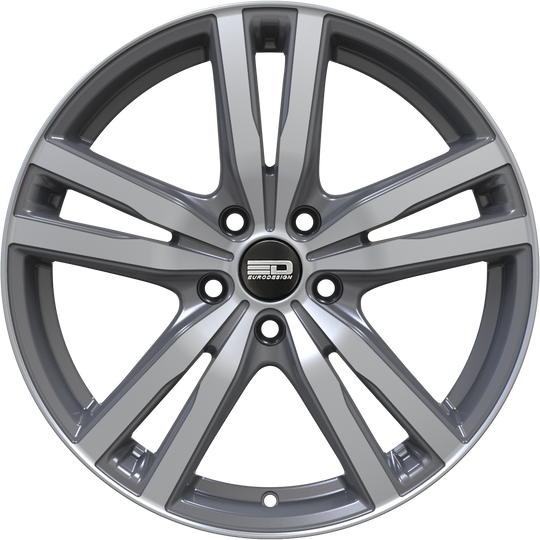 OTT1665EFS4B3567GMP - Euro Design Ottano - EFS 16X6.5 4X100 / 4X114.3 35mm Gunmetal Polished - Euro Design Wheels Canada