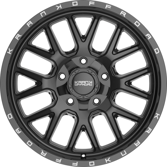 K1020952739Q00GB - Krank Offroad Fuse 20X9 5X127 ET 0MM Gloss Black - Krank Offroad Wheels Canada