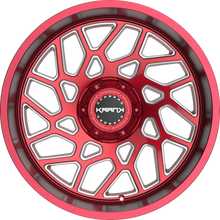 Load image into Gallery viewer, K80221263539N44RM - Krank Offroad Ambush 22X12 6X135 / 6X139.7 -44mm Red Clear - Krank Offroad Wheels Canada