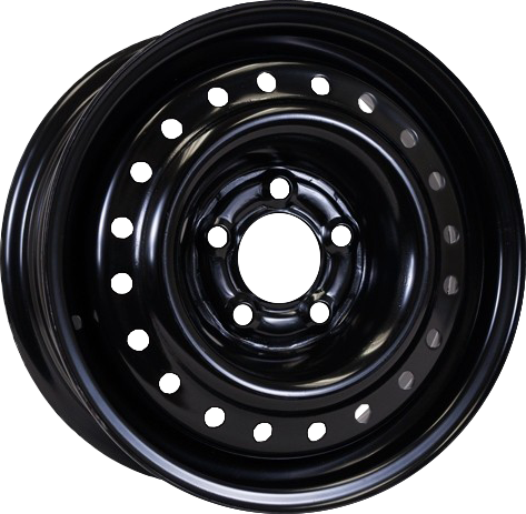 YKW130 - YKW Steel Steel Wheel 16X6.5 5X114.3 ET 45MM Black - YKW Steel Wheels Canada