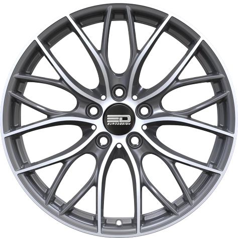 CAM1880J3572GMM - Euro Design Camillo 18X8 5X120 ET 35MM Gunmetal Machined - Euro Design Wheels Canada