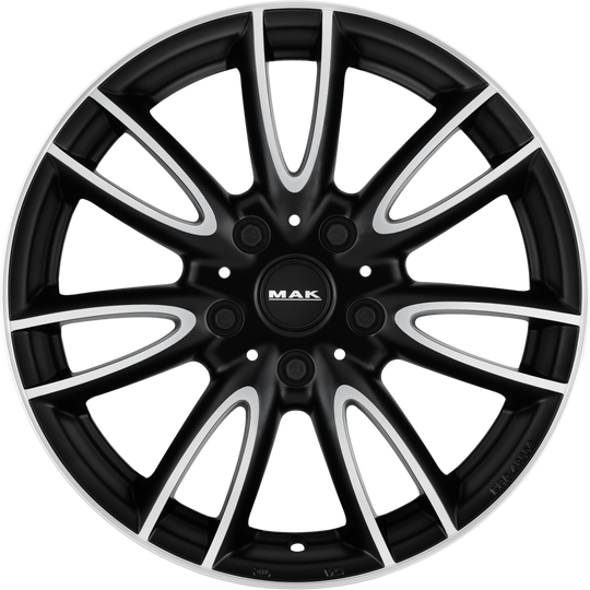 F5550JKIB46WS4X - MAK Jackie W 15X5.5 5X112 ET 46MM Ice Black - MAK Wheels Canada