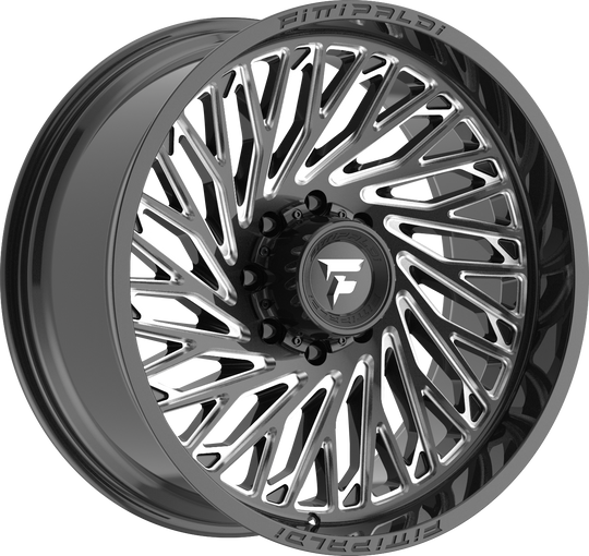 FA15-24108165Q00BM - Fittipaldi Offroad FA15BM 24X10 8X165.1 ET 0MM Gloss Black Milled - Fittipaldi Offroad Wheels Canada