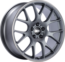 Load image into Gallery viewer, CH143TIPO - BBS CHR 19X8 5X114.3 ET 38MM Titanium Paint With Polished Stainless Steel Rim Protector - BBS Wheels Canada