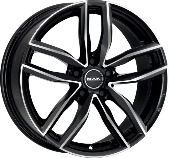 F8080RHBM40WE3X - MAK Sarthe 18X8 5X112 ET 40MM Black Mirror - MAK Wheels Canada