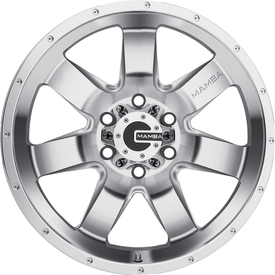 M14298312S - Mamba M14 20X9 6X139.7 ET 12MM Silver With Machined Face - Mamba Wheels Canada