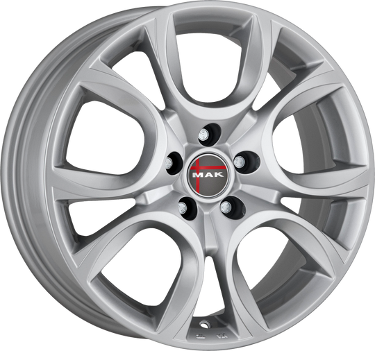 F6050ONSI43CGPX - MAK Torino W 15X6 4X100 ET 43MM Silver - MAK Wheels Canada