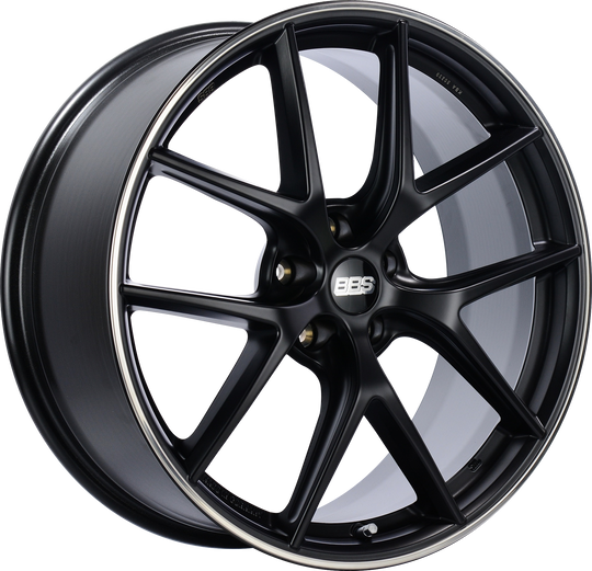 CI0103BPO - BBS CIR 20X8.5 5X112 ET 42MM Black With Polished Stainless Steel Rim Protector - BBS Wheels Canada