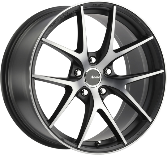 VI7S514455 - Advanti Vigoroso 17X7.5 5X114.3 ET 45MM Matte Black With Smoked Clear Coat - Advanti Wheels Canada