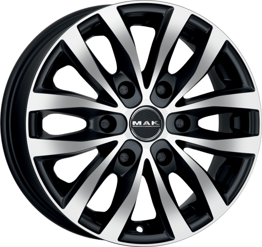 F65606LIB38VO4 - MAK Load6 16X6.5 6X139.7 ET 38MM Ice Black - MAK Wheels Canada