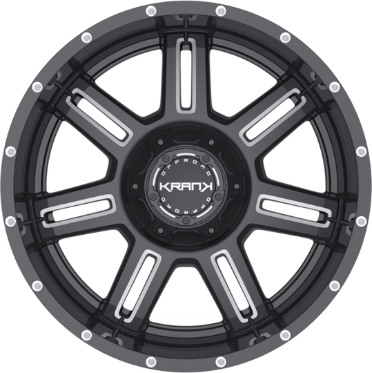 K4020952739Q00GBML - Krank Offroad Force 20X9 5X127 ET 0MM Gloss Black Milled - Krank Offroad Wheels Canada