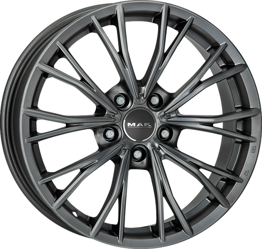 F8080MKTM54WS6X - MAK Mark 18X8 5X112 ET 54MM Matte Titanium - MAK Wheels Canada