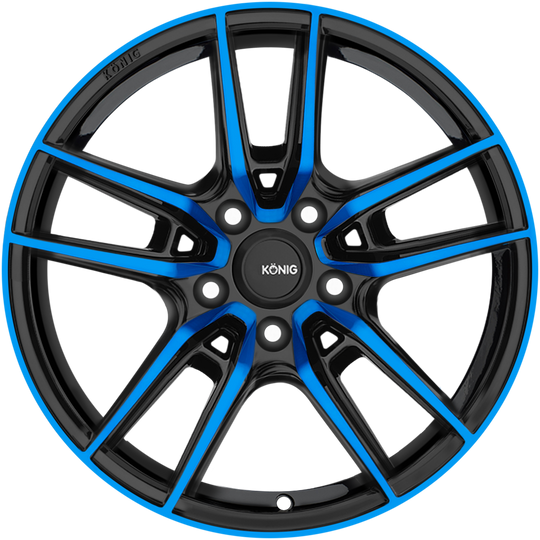MY8851443F - Konig Myth 18X8 5X114.3 ET 43MM Gloss Black With Blue Tinted Clear Coat - Konig Wheels Canada