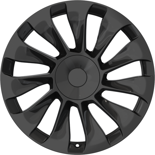 RW150027 - YKW Replicas TS2 20X9.5 5X114.3 ET 35MM Gloss Black - YKW Replicas Wheels Canada