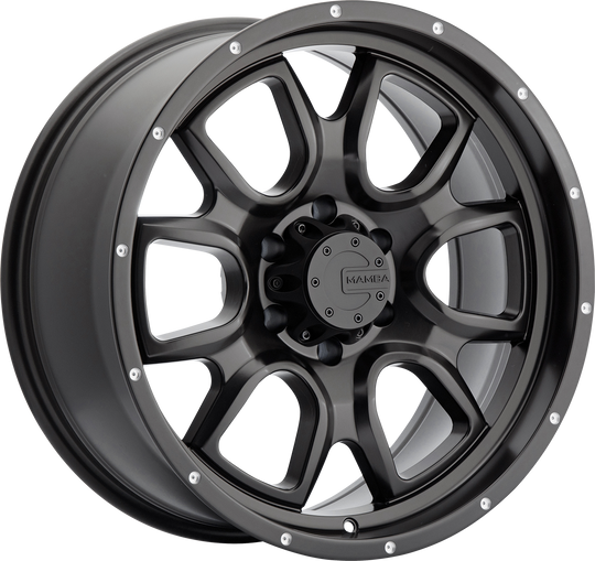M198950195 - Mamba M19 18X9 5X150 ET 19MM Matte Black - Mamba Wheels Canada