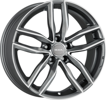 Load image into Gallery viewer, F8080RHQM42WS3X - MAK Sarthe 18X8 5X112 ET 42MM Gunmetal With Mirror Face - MAK Wheels Canada