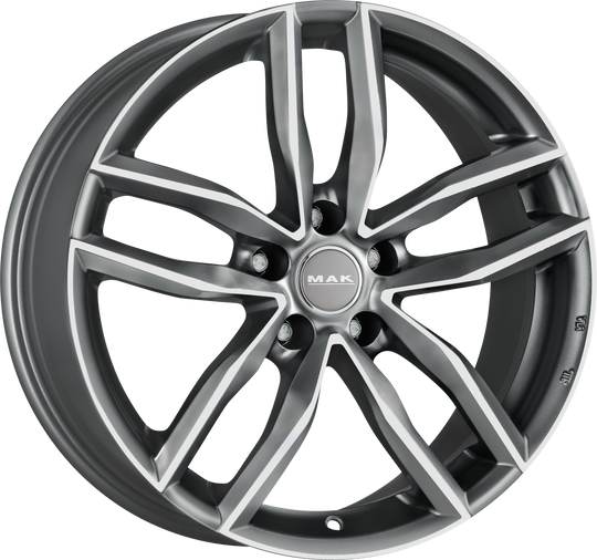 F8090RHQM26WSX - MAK Sarthe 19X8 5X112 ET 26MM Gunmetal With Mirror Face - MAK Wheels Canada