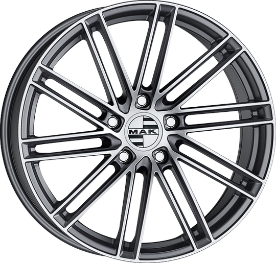 F9520LPQM65KY4 - MAK Leipzig 20X9.5 5X130 ET 65MM Gunmetal With Mirror Face - MAK Wheels Canada