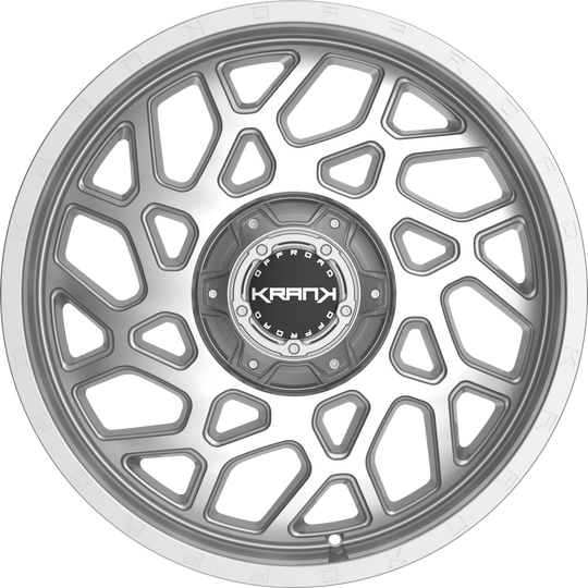K8021263539N44MU - Krank Offroad Ambush 20X12 6X135 / 6X139.7 -44mm Brushed Aluminum - Krank Offroad Wheels Canada