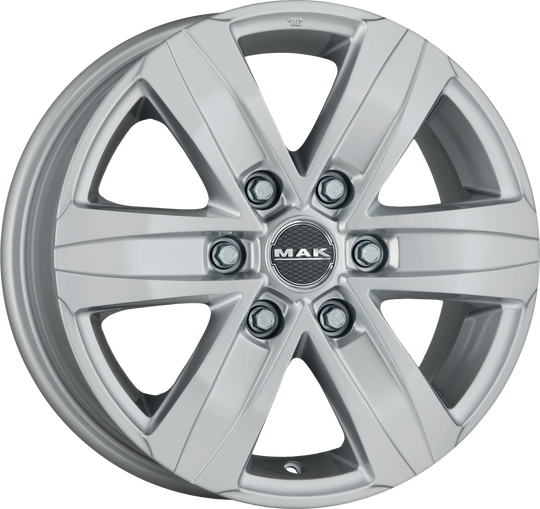F65606SSI25VU - MAK Stone6 W 16X6.5 6X139.7 ET 25MM Silver - MAK Wheels Canada