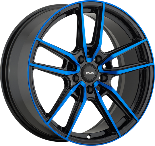 MY8951440F - Konig Myth 19X8.5 5X114.3 ET 40MM Gloss Black With Blue Tinted Clear Coat - Konig Wheels Canada