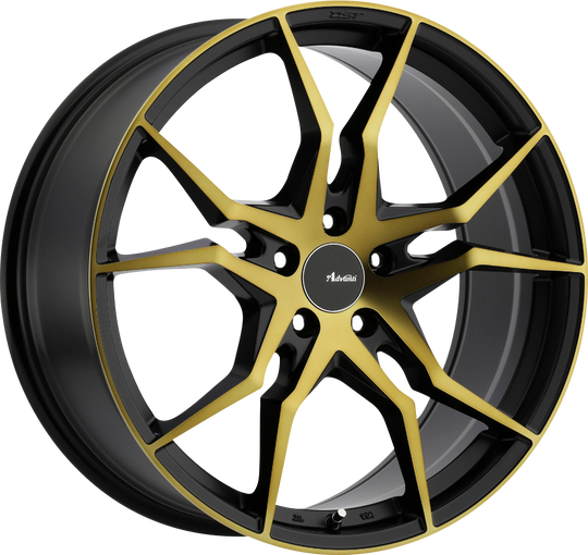 HD88508458 - Advanti Hydra 18X8 5X108 ET 45MM Matte Black With Machined Bronze Face - Advanti Wheels Canada