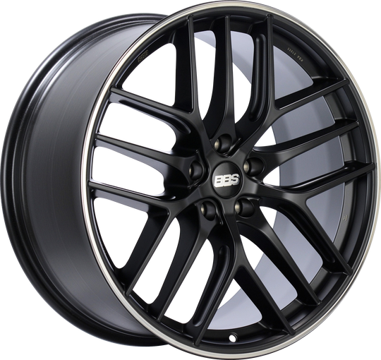 CC0401BPO - BBS CC-R 20X9.5 5X112 ET 20MM Black With Polished Stainless Steel Rim Protector - BBS Wheels Canada
