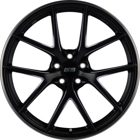 CI2502BPO - BBS CIR 19X10 5X120 ET 25MM Black With Polished Stainless Steel Rim Protector - BBS Wheels Canada