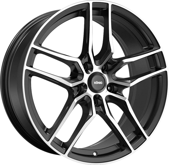 IO80514405 - Konig Intention 20X8.5 5X114.3 ET 40MM Gloss Black With Machined Face - Konig Wheels Canada