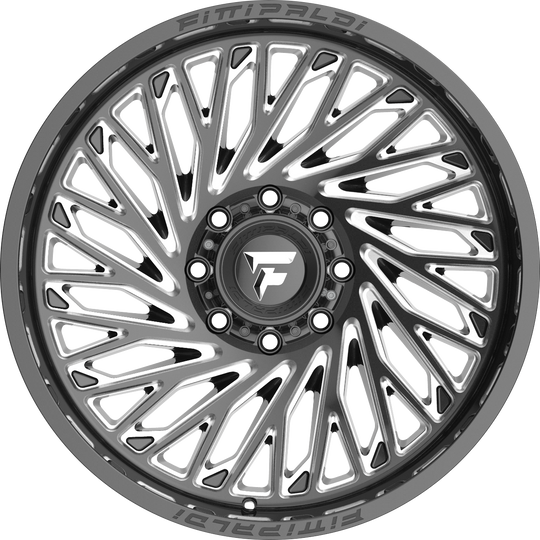 FA15-24108180Q00BM - Fittipaldi Offroad FA15BM 24X10 8X180 ET 0MM Gloss Black Milled - Fittipaldi Offroad Wheels Canada